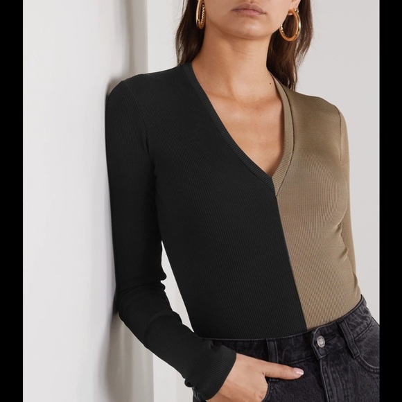 GOLDSIGN Ribbed Two-Tone Bodysuit - Picture 5 of 12